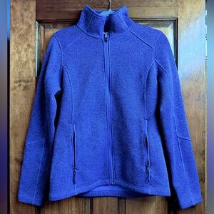 North face zip up ribbed texture
